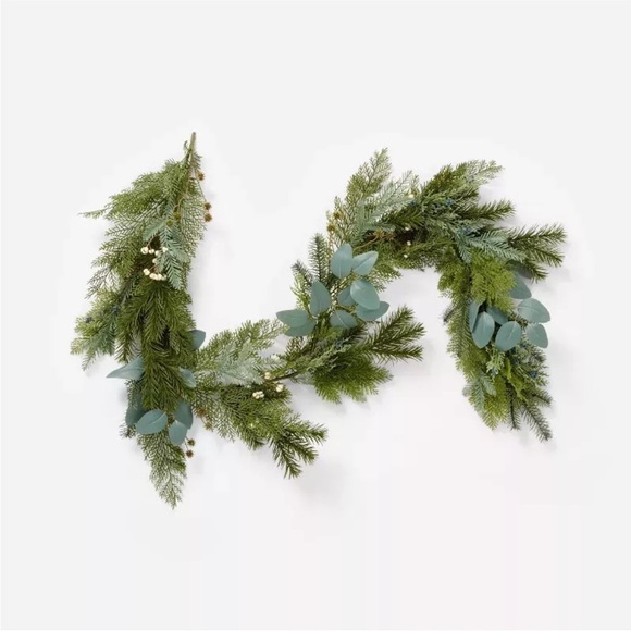 Mixed Green Holiday Artificial Garland - Threshold™ designed with Studio McGee - Picture 1 of 4